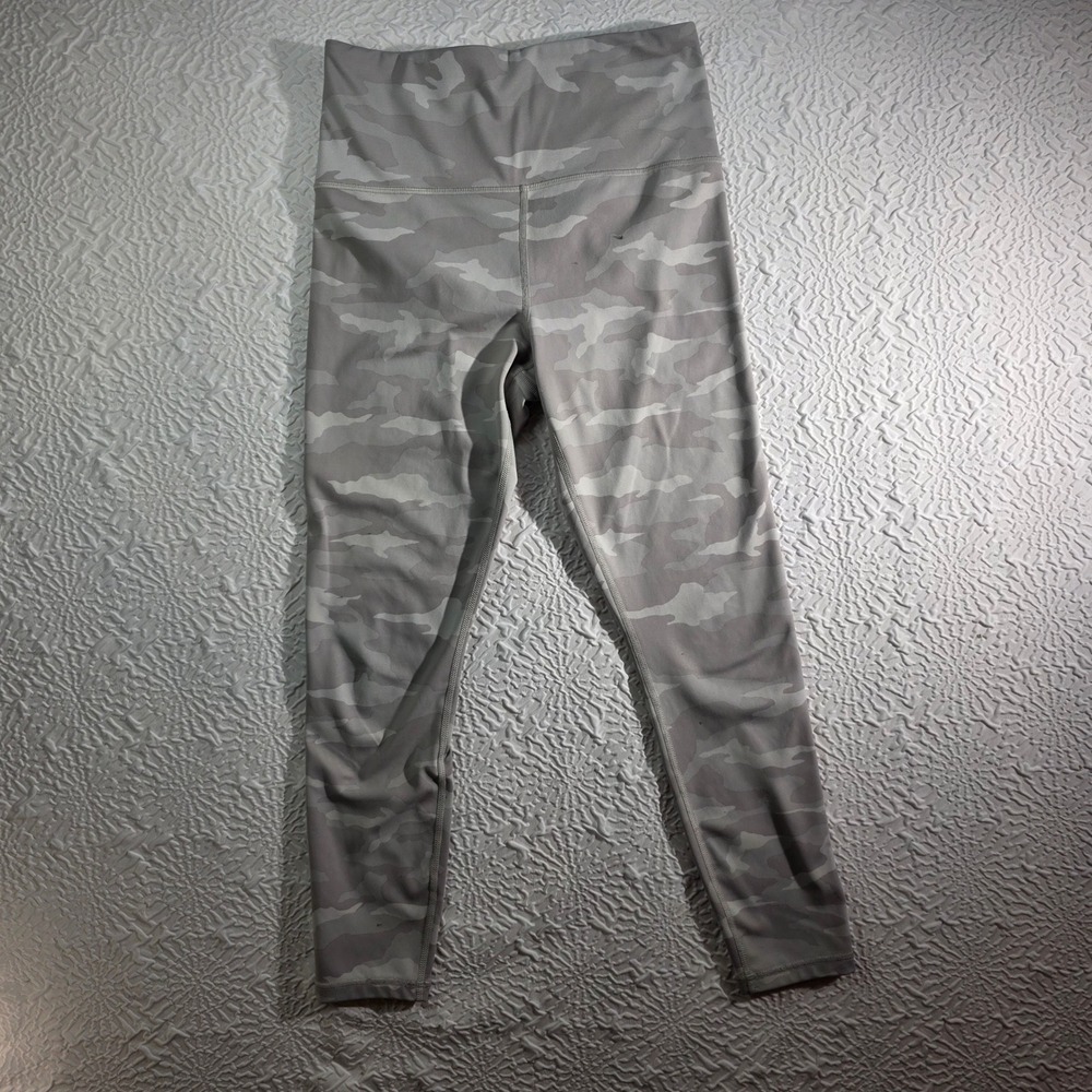 Athleta Elation Camo 7/8 Tight Grey Camouflage Leggings High Rise Womens Small